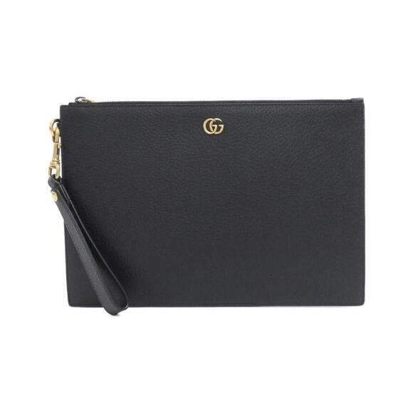 GUCCI Black GG Marmont Clutch Bag - Picture 1 of 8